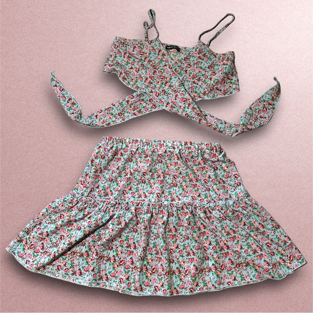 Floral Skirt & Top Set